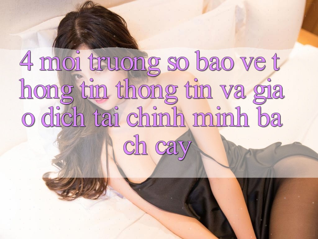 4. Môi trường số bảo vệ thông tin thông tin và giao dịch tài chính minh bạch cậy