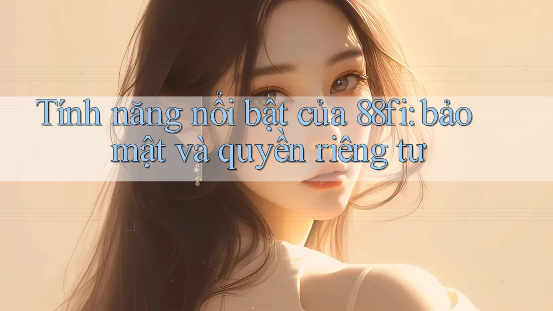 Tính năng nổi bật của 88fi: bảo mật và quyền riêng tư