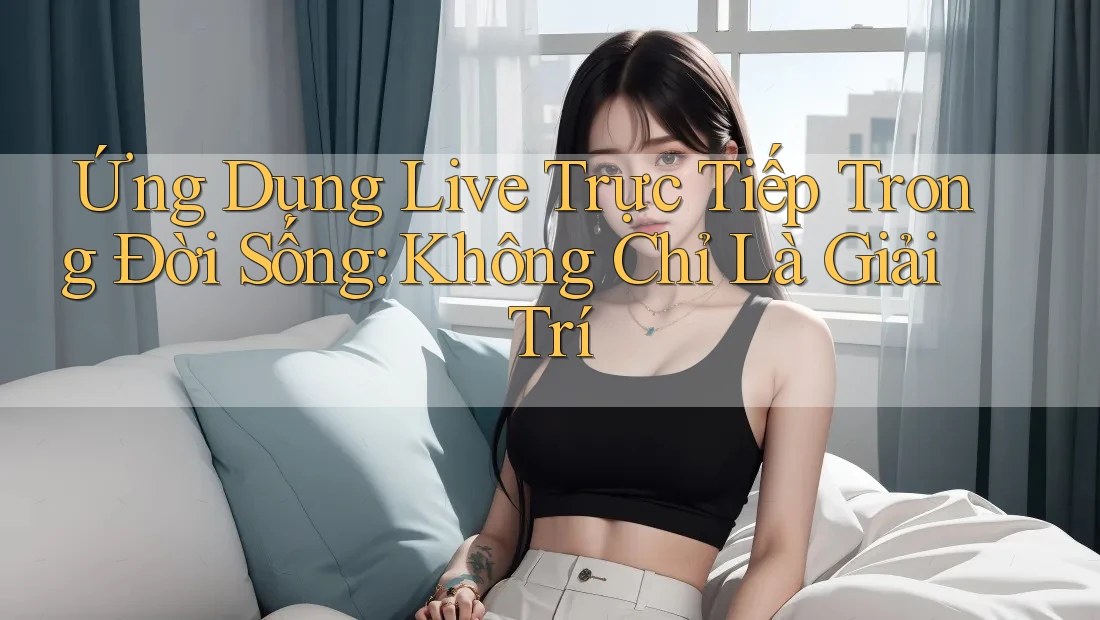 Ứng Dụng Live Trực Tiếp Trong Đời Sống: Không Chỉ Là Giải Trí